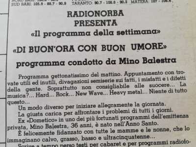 ...conducendo ogni mattina dalle 7.15 alle 8.30 il mio programma di maggior successo: �Di buon�ora con buonumore��